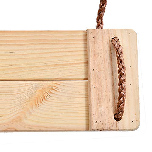 Dripex Schaukel Holz Brettschaukel 100KG Kinderschaukel mit Einstellbares Seil, Schaukelsitz Drinnen und Draußen… – Bild 5