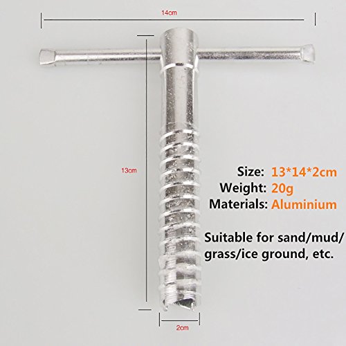 Taloyer Outdoor Aluminium Alloy Screw Tent Nails High Strength Camping Hiking Tent Stakes Drilling Ice Snow Land Screw Shelter Nail - Thumbnail 4