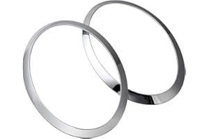 Astra Depot Compatible with MINI COOPER Left & Right Headlight Trim Chrome Surround Ring 2014-2019 2020 2021 2022 2023 F55 F5