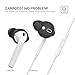 AhaStyle 3 Pairs AirPods Ear Tips Silicone Earbuds Cover [Not Fit in The Charging Case] Compatible with Apple AirPods (3 Pairs Large, Black)
