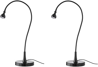ikea lampara led de trabajo jansjo 2 unidades negro 24 flexible