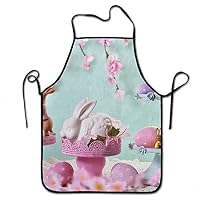 Starotor Happy Easter Bunny Rabbit Unisex Kitchen Bib Apron Women Men Chef Cooking Baking Gardening