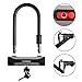Titanker U Lock Bike Lock, Heavy Duty Keys Bike U Shackle Secure Locks Bicycle Lock Set Anti Theft for Road Bike Mountain Bike (17.5mm U Lock + Steel Cable + Mount Bracket)