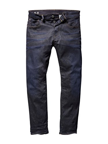 G-Star Para Hombre Jeans 3301 Regular Straight, Azul (dk aged 51004-7209-89), 27W / 30L
