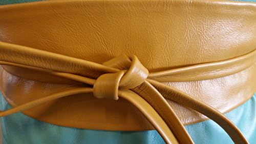 Handmade OBI BEIGE Leather For Waistline Up To 36"/91.4 cm XL+