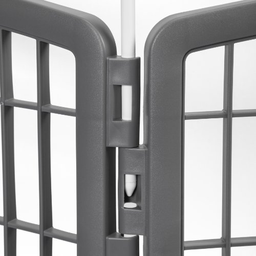 IRIS USA Dog Playpen, Pet Playpen 2 AddOn Panels, 34" H, Gray Pricepulse