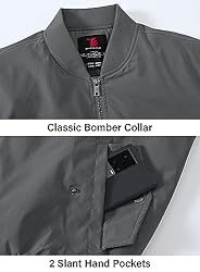BGOWATU Men's Jacket Windproof Quilted Bomber