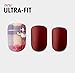 Impress by Kiss (1) Pack Press-On Gel Manicure 30 False Nails including Accents - Matte Dark Red Nails and Matte Red, White & Blue Plaid with Clear Faux Rhinestones - Boogie Down #76000
