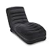 Intex Inflatable Contoured Mega Lounge Chair with Built-in Cup Holder, Black