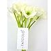 FATCOLO Fresh Artificial Mini Real Touch PU/Latex Corn Poppies Decorative Silk Fake Artificial Poppy Flowers for Wedding Holiday Bridal Bouquet Home Party Decor Bridesmaid Bouquets (White)