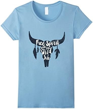 Womens Free Spirit - Graphic T-Shirt Large Baby Blue