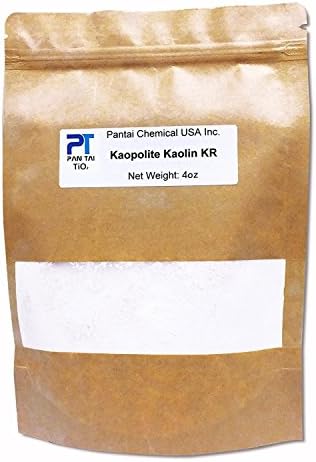 100% Natural,Pure, White Kaolin KR Cosmetic Grade/Personal Care Kaolin Clay Fine Powder Made in USA (4oz)