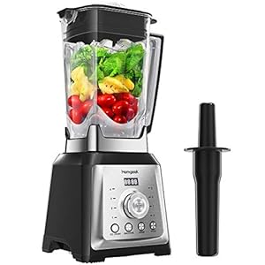 homgeek 2000W Blender Smoothie Maker, Multifunction Smoothie Blender with 4 Preset Programs, 8 Adjustable Speeds, 8 Sharp Blades and 2L BPA-Free Tritan Container, Powerful 30,000 RPM High Speed
