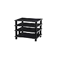 Monolith 4 Tier Audio Stand XL - Open Air Design, Each 1 Inch Shelf Supports up to 84.9 Lbs, Total Max Weight 350 Lbs, Perfect Way to Organize AV Components, Black