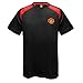 Manchester United FC Official Gift Mens Poly Training Kit T-Shirt Black 3XL