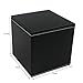 KINGFOM Square Pu Leather Tissue Box Cover, Modern Facial Tissue Holder, Roll Tissues Paper Case Dispenser for Bathroom Vanity Countertop, Night Stands, Office Desk & Car(Black)