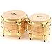 LP Matador M201-AW Wood Bongos (Natural, Gold)