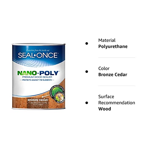 SealOnce Nano+Poly Wood Sealer with Polyurethane Premium Waterproof Sealant 1