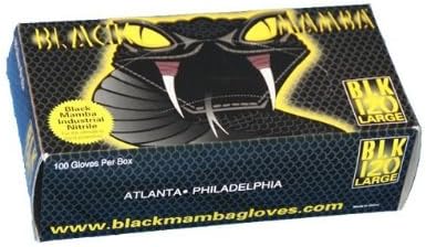 Size X-Large Black Mamba Nitrile Gloves