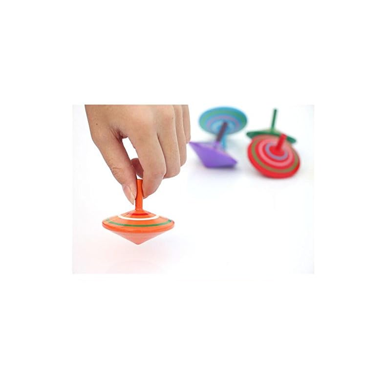GoodPlay Gyroscope, 3 Pcs/Set Handmade Painted Wood Spinning Tops, Wooden Toys Educational Toys Kindergarten Toys…