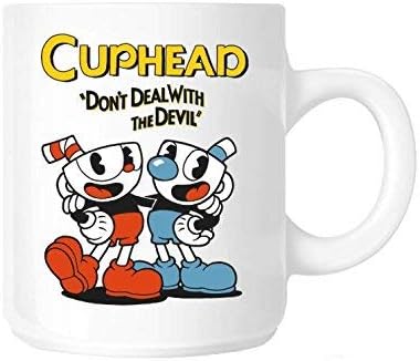 Ahaltao Cuphead Coffee Mug - Videogame Cuphead"Don't Deal The Devil" Funny Cup Tea