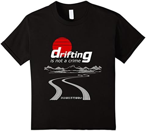 unisex-child Drifting Is NOT a Crime Drifter Car Tshirt 10 Black