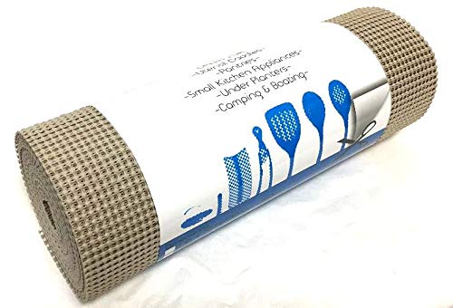 Rainforest Nonadhesive Nonslip Shelf And Drawer Liner, 12Inch X 20Feet, Taupe