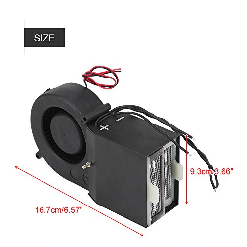 Keenso Portable Car Heater, Fast Heating Defrost Defogger 12V Adjustable Cigarette LighterCooling Fan 2 Wide Outlet Plug in Cigarette Lighter