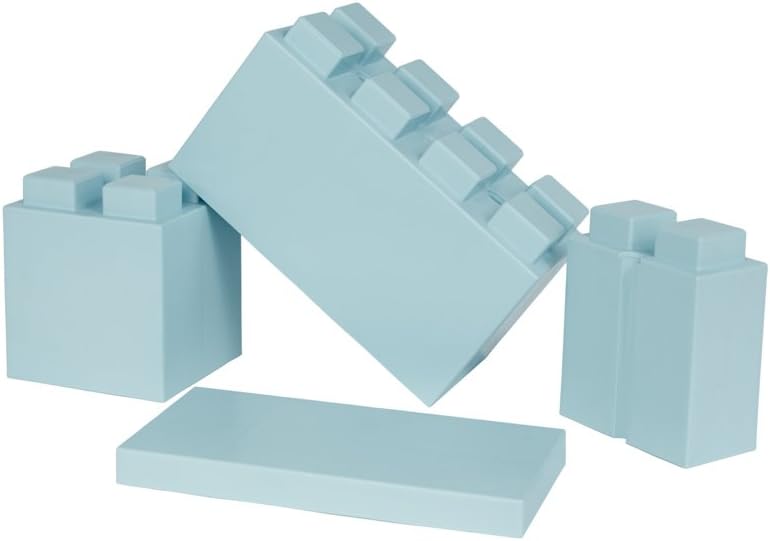 EverBlock Modular Building Blocks - Single Color Mixed Block Combo Pack - 29 Light Blue Blocks