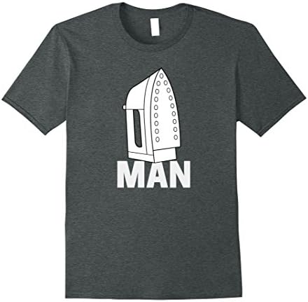 Mens Domestic-Iron Man Funny T Shirt - Novelty Shirts Large Dark Heather