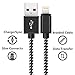 Lightning Cable, Basse 4 Pack [3FT 6FT 6FT 10FT] Nylon Braided Charging Cable Lightning to USB Charge Cord for iPhone X/8/8 Plus/7/7 Plus/6s Plus/6s/iPad/iPod and More (Black White)