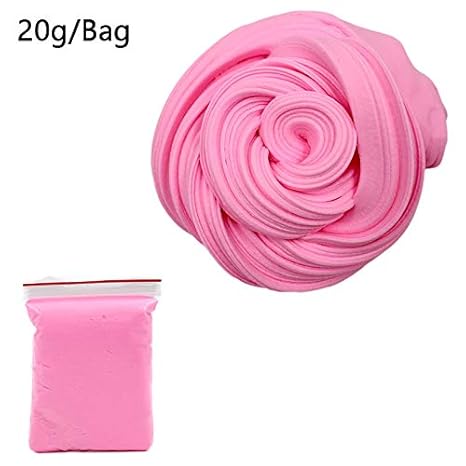 Virishka Fluffy Foam Slime Clay Ball Supplies DIY Light Soft Cotton Charms Slime Fruit Kit Cloud Craft Antistress Kids Toys for Children Pink Slime