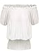 Zeagoo Womens Off Shoulder Vintage Peasant Blouse Ruffle Smocked Waist Boho Tops T Shirts