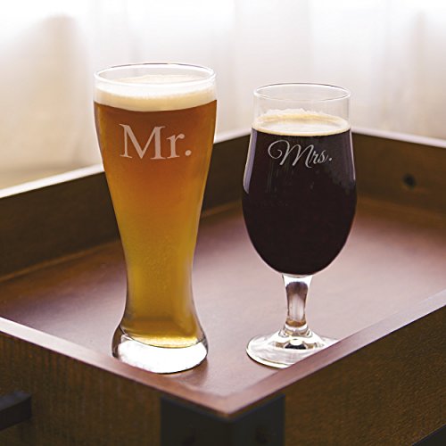 Cathy's Concepts Mr. & Mrs. Pilsner Set - Thumbnail 2