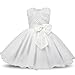 NNJXD Girl Sleeveless Lace 3D Flower Tutu Holiday Princess Dresses Size 7-8 Years White