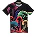 FaPlus Men's Fashion Cool Magic Mushrooms 3D Print T-Shirts 2XL
