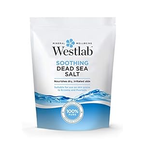 Westlab - Soothing Dead Sea Salt - 5kg Resealable Pouch - 100% Natural, Pure & Unscented Mineral Salts - Nourishes…