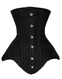 Camellias Double Steel Boned Long Line Edwardian Underbust Waist Training Corset