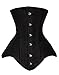 Camellias Double Steel Boned Long Line Edwardian Underbust Waist Training Corset