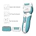 Electric Callus Remover - Foot File Callus Shaver Pedicure Foot File with Diamond Crystals Cordless Foot File 2 Callus Remover Head &1 Shaver Head Included Scraper