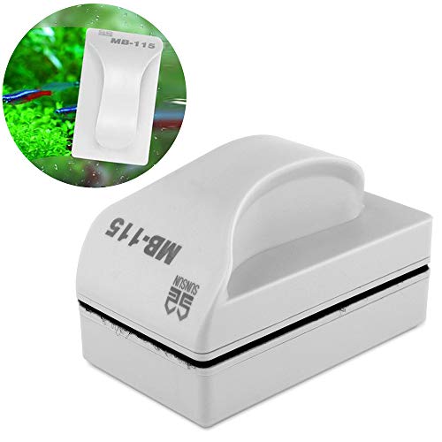 YCTECH Magnetic Fish Tank Cleaner 2-in-1 Aquarium Glass BrusYCTECH Magnetic Fish Tank Cleaner 2-in-1 Aquarium Glass Brush Algae Scrapers Scrubber Floating Brush with Handle Design,Big Size Large Area