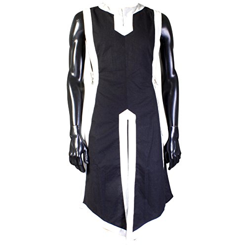 Armor Venue: Basic Medieval Tabard - LARP Costume Tunic Black XX-Large