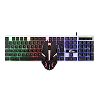 Chocobe Gaming Keyboard and Mouse Set Combo Multiple Color Rainbow Backlit Mechanical Gaming Keyboard USB Wired Mouse for Computer PC Gaming