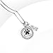 Paw Print Necklace Sterling Silver Puppy Dog Pet Paw Necklace Gifts for Dog Lovers