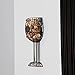 Home-X - Wall Mounted Metal Wine Cork Holder, This Elegant Wine Glass Shaped Wall Mount is The Perfect Addition to Any Wine Connoisseurs’ Décor Collection, Holds Over 50 Corks