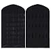 Supertech 32 pockets& 18 hook-and-loop tabs Hanging Jewelry Organizer Dual Sides Space-saving Household Accessory Holder Storage Bag (Mode B Black)