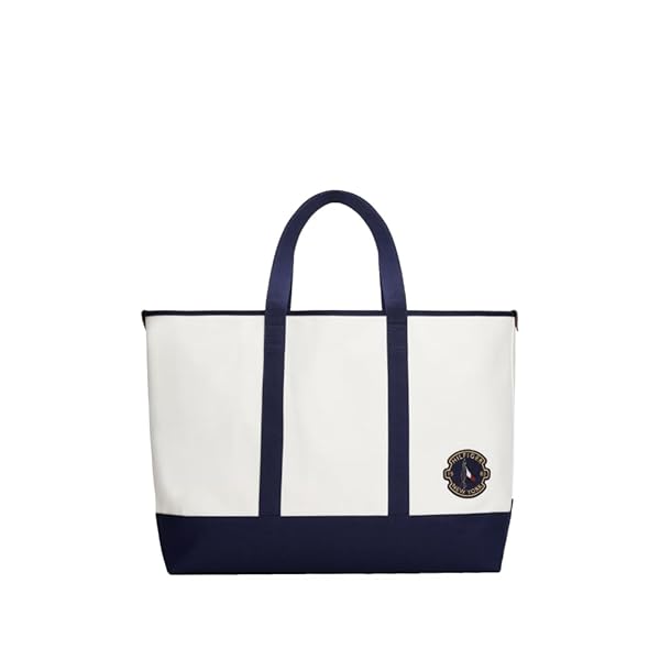 TOMMY HILFIGER MENS SUMMER TOTE, WHITE/PREPPY NAVY