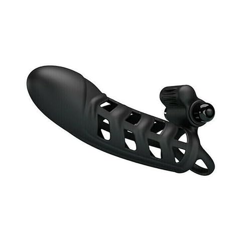 Vibrating Penis Rings Male Sex Penis Sheath Cock Chastity Cage Enhancer  Sleeve Ring for Adult Men