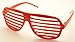 FancyG Shutter Style Party Glass Frame Cool Fashion Eyewear - Red