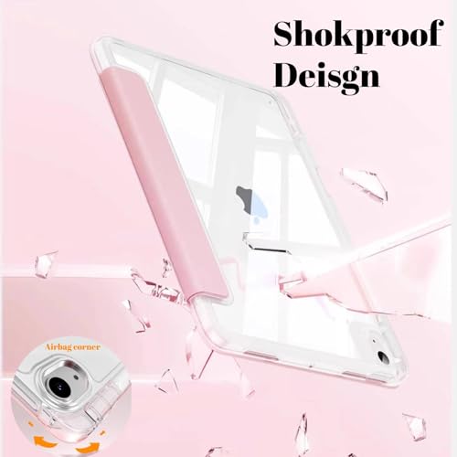 Vurtboly Case Compatible with iPad (A16) 11th Generation 11“2025/ 10th Generation 10.9" 2022 with Pencil Holder, 6-in-1 Y-Shaped Trifold Stand, Slim Acrylic Hard Shell Back Protective Cover